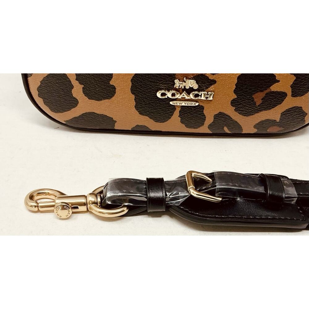 Coach Jamie Jes 20 Crossbody Bag With Leopard Animal Print Authentic NWT - Picture 9 of 14